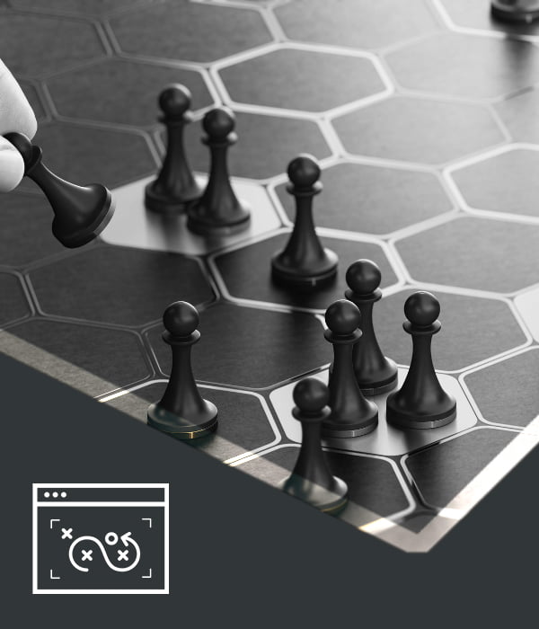 An image that compares marketing strategy with chess.